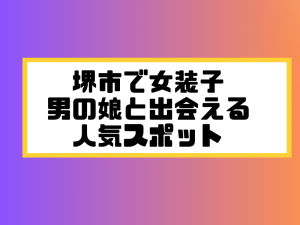 堺市 女装子 男の娘 ニューハーフ 出会いスポット