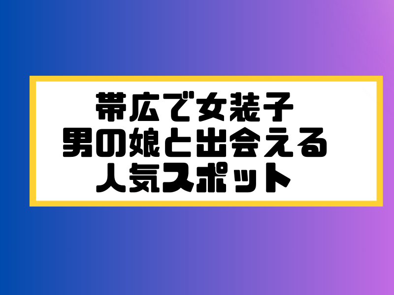 帯広 女装子 男の娘 ニューハーフ 出会いスポット