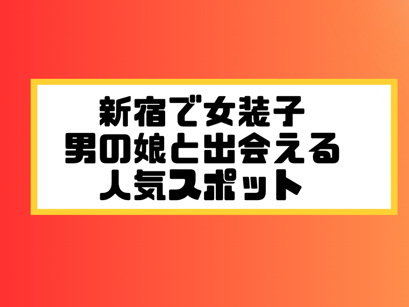 新宿 女装子 男の娘 ニューハーフ 出会いスポット